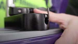 3 mm hex key inserted into the base clamp adjustment screw